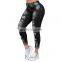 Na0807 Skinny Stretch Plus Size Ripped Casual Ladies Nine-point Pants Feet Pants Personality Trend Pencil Jeans Wholesale