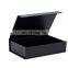 Custom brand logo a5 shallow paper rigid black corporate gift packaging boxes wholesale