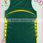 polyester mesh sublimation printing green basketball singlet