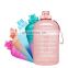 2.2L large capacity glitter neon bright plastic tritan drinking premium eco friendly recycling gallon water bottle jug