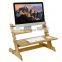 Bamboo monitor riser Stand Steady Up Adjustable Height Desktop Laptop Workstation