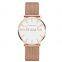 Elegant white collar lady DW style simple Japanese movement Watch