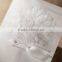 Hot Elegant Flora Design Emboss White Wedding Invitation