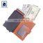 Anthracite Fitting Matching Stitching Chairman Lining Genuine Leather Wallet for Men