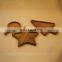 Home Eco Friendly Multifunction Star Shape Mini Coffee Bread Small Bamboo Serving Tray