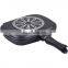 Aluminum Alloy Multi-roasting Pan Divided Frying Pan Custom Logo Bakelite Handle Double Side Grill Pan