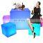 light cube garden /Colorful Led illuminated Waterproof illuminated RGB remote control led beach chairs led 20inch cube
