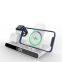 15W 4-in-1 Fast Wireless Charger Station with LED Desktop Digital Alarm Clock Strong Magnetic Phone Holder Phone Charger Stand