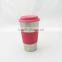 Coffee Cup Plastic Cups 16OZ Home Travel Office Beverage Tea Mug Reusable Mugs