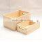 2016 high quaility big size pine wooden food or small thing storage box without lid of 2 set