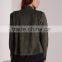 2015 Women Winter Short Waterfall Faux Suede Jacket