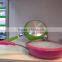 Colorful aluminum ceramic coated forged frying pan with cast stainless steel silicone handle