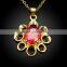 Gold Plating Jewalries Nacklaces Flower Shape Hollow Necklace