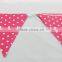 Professional Party Supplier Dotted Paper Flags for Baby shower