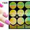 2016 colorful pvc french hollow nail stencil sticker