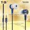 Best blue embraved diamond in-ear perfect sound quality metal earphone