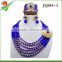 African necklace jewellery set crystal beads necklace jewelry set JQ034-1 purple
