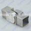 Stainless steel handrail tube connector elbow 90 degreee suqare adjustable connector