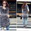Hot Selling Black Dip Dyed Natural Fox Fur Vest with Long Design 1
