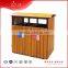 outdoor eco-friendly wooden recycling dustbin