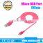 colorful flat 1M micro usb data cable, Micro USB Cable for Samsung charge