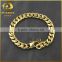 factory wholesale top quality gold plated heavy cuban chain bracelet