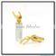 Golden Screw Locking Banana connector Speaker Spade fork plug