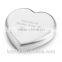 Bling double sided magnifying heart shaped compact mirror