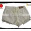 hot sale girls denim shorts pants for women summer ripped destroyed fringed beaded lining shorts trousers