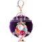 Rabbit fur ball accessory bag keychain with whale charm                        
                                                Quality Choice
