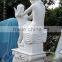 Marble Nude Woman Baby Statue White Marble Stone Hand Sculpture Carving