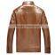 Slim fit jacket men pu leather jacket