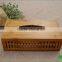 Rectangular bamboo tissue box tissue holder box