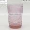 popular press drinkware/Wine goblet,Hiball,DOF solid color glass in pinkish with float holiday for home deco and holidays