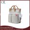 cusotm high quality frensh stripe best baby bag with changing pad