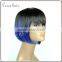 premium Japanese synthetic wig ombre blue short bob wig synthetic lace front wig for party nobel