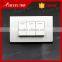 Super quality BIHU wall switch 4gang 2way push button switch with best price