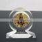 hot transparent round glass antique desk clock