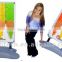 Product stand retractable pull up banner and rolling up product stand for art exhibition