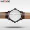 2016 new fashion popular coffee leather band Weide TOP brand men smart watch(UV1508)