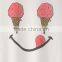 T-shirts latest fashion design women clothing White Ice Cream Print T-shirt