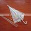 PVC Material Mini Light Weight Micro Printing Transparent Umbrella