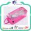 Women polyester PVC travel shoe bag zipper