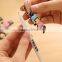 wholesale DIY creative stationery kids personalized Novelty gel pen cute sign pen with cartoon figure chain promotional gifts