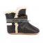 Fashion Winter Genuine Soft Sole Leather Unisex Baby Fur Boots Shoes for Boys and Girls