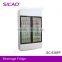538Litre Upright double door display cooler for beverage
