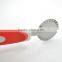 Modern design TPR handle Kitchen gadgets colorful handle flower pattern round pizza cutter