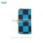 Blue Chess Pattern Fabric Wallet Leather Phone Case For OnePlus One with PVC ID and credit card slots