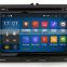 Cheap 4 Channel Sub woofer Audio touch screen car dvd player with GPS for VW skoda
