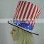 Alternation Red and White Stripe Tall Hat Perform Cap Halloween Prop